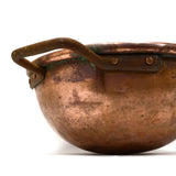 Antique COPPER POT 5-Gal/20-L APPLE BUTTER KETTLE c.19th Cauldron 2-IRON HANDLES