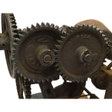 Antique "McCORMICK" SICKLE BLADE SHARPENING Gear Crank Stone Grinder STEAMPUNK