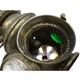 Antique ROSE MFG CO KEROSENE BIKE LAMP 3 Faceted Glass Jewels *FOR PARTS/REPAIR*