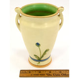 Antique WELLER POTTERY "BONITO" VASE 6" Hand-Painted BLUE FLOWER Artist Signed!