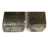 Pair of SHONA AFRICAN SCULPTURES Signed "TAWANDA" MAKORE Zimbabwe CARVED STONE