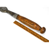 Antique SOCKET CHISEL 2" Beveled Edge "D.R. BARTON" w/ Gorgeous STRIPED HANDLE!!