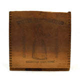 Vintage WOOD CRATE "PREMIUM CHOCOLATE" BOX by W. BAKER CO. Paris Expo GOLD MEDAL