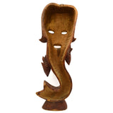 Vintage HAND-CARVED WOOD MERMAN WALL-HANGING 25" Hardwood Man/Fish Statue UNIQUE