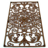 Vintage CAST IRON FLOOR MAT 29"x18" Ornate Boot Scrape DECORATIVE VENT/REGISTER