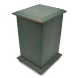 Vintage APOTHECARY CABINET 3-Drawer SPICE RACK Old Green over Older Red Paint