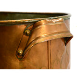 Antique COPPER ROASTING PAN (No Lid) LARGE HANDLED TUB, 11.5 Gallon/44 Liter Pot