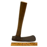 Antique UNBRANDED CARPENTER'S ADZE Hand/Elbow HALF HEAD Coopers Adz RICH PATINA!