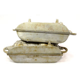 Vintage FIGURAL LAMB CAKE MOLD Lot of 2 CAST ALUMINUM MOLDS Marked "MAL" Easter