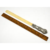 Antique HALLMARKED STERLING SILVER & BONE PAGE TURNER by H.M., "GARNKIRK" c.1903