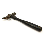 Antique UNBRANDED 5 oz TACK HAMMER w/ Unusual STAPLE PULLER END Marked "MAY 17-"