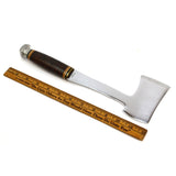 Vintage KA-BAR HUNTING/CAMPING HATCHET Stacked Leather RIVER MOTIF SHEATH Axe/Ax