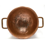 Antique COPPER POT 5-Gal/20-L APPLE BUTTER KETTLE c.19th Cauldron 2-IRON HANDLES