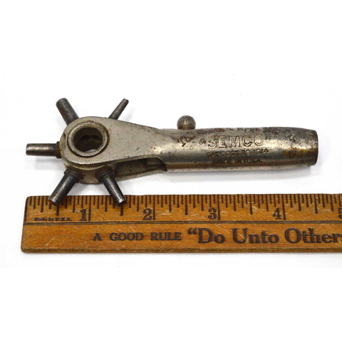 Vintage "SEMCO" LEATHER PUNCH TOOL by "THE SMITH & EGGE MFG. CO." Pat. Oct. 1914