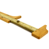 Vintage HR FRANCE 3" CALIPER Rare! WOOD BRASS & BONE Watchmakers INSPECTION TOOL