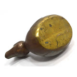 Vintage HEAVY BRASS DUCK DOORSTOP 11", 4 lbs. Unbranded DECORATIVE BIRD Patina!