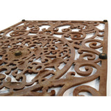 Vintage CAST IRON FLOOR MAT 29"x18" Ornate Boot Scrape DECORATIVE VENT/REGISTER