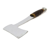 Vintage KA-BAR HUNTING/CAMPING HATCHET Stacked Leather RIVER MOTIF SHEATH Axe/Ax