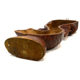 Vintage HAND-CARVED WOOD MERMAN WALL-HANGING 25" Hardwood Man/Fish Statue UNIQUE