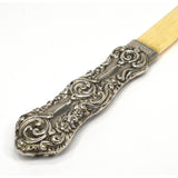 Antique HALLMARKED STERLING SILVER & BONE PAGE TURNER by H.M., "GARNKIRK" c.1903