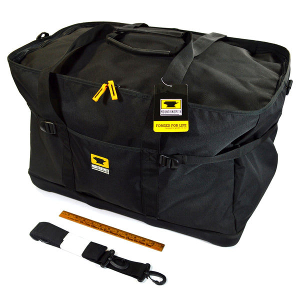 New! MOUNTAINSMITH "ZIP TOP TOTE" Size LARGE 25"x15"x16" Black w/ Shoulder Strap