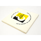 Vintage INGERSOLL-RAND PROMOTIONAL PORCELAIN COASTER Air & Electric Hoists RARE!