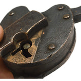Antique HTF-RARE BRASS PADLOCK DL&W by "FRAIM" with Keyhole Cover & WORKING KEY!