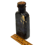 Vintage ACE OF SPADES 3.5oz SHOE POLISH BOTTLE (empty) w/ ORIGINAL CAP Patina!!