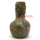 Ancient? FREE BLOWN GLASS FLASK 3.25" Bottle/Vessel ROMAN? c.100-300 AD? Patina!