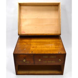 Vintage WOOD STATIONERY CABINET Chest of 3 Drawers "GARRETT-BUCHANAN CO." Phila.