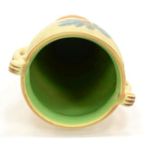 Antique WELLER POTTERY "BONITO" VASE 6" Hand-Painted BLUE FLOWER Artist Signed!