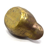 Vintage HEAVY BRASS DUCK DOORSTOP 11", 4 lbs. Unbranded DECORATIVE BIRD Patina!