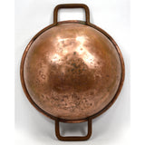 Antique COPPER POT 5-Gal/20-L APPLE BUTTER KETTLE c.19th Cauldron 2-IRON HANDLES