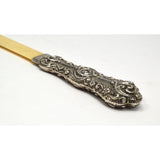 Antique HALLMARKED STERLING SILVER & BONE PAGE TURNER by H.M., "GARNKIRK" c.1903