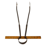 Antique WROUGHT IRON SPRING TONGS by HENRY BOKER German LABORATORY GRABBER TOOL