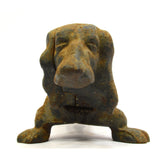 Vintage CAST IRON DACHSHUND BOOT SCRAPER 15" Doorstop SHOE SCRAPE Superb Patina!
