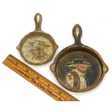 Vintage MINIATURE CAST IRON LOT of 6 + ALUM. ANVIL SHAKER! 3-Signed JOHN WRIGHT