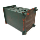 Vintage APOTHECARY CABINET 3-Drawer SPICE RACK Old Green over Older Red Paint