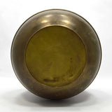 Antique BRASS SPITTOON "UNION PACIFIC R.R." Double-Sided EMBOSSED RAILROAD LOGOS