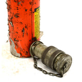 Very Used SPX POWER TEAM 10-Ton HYDRAULIC CYLINDER No. C1010C w/ 10-1/8" Stroke