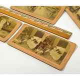 Antique STEREOSCOPE CARD Lot of 6 "JAMES M DAVIS" STEREOVIEWS Kilburn c1891-1905