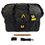 New! MOUNTAINSMITH "ZIP TOP TOTE" Size LARGE 25"x15"x16" Black w/ Shoulder Strap