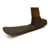 Antique UNBRANDED CARPENTER'S ADZE Hand/Elbow HALF HEAD Coopers Adz RICH PATINA!