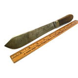 Antique J. RUSSELL "GREEN RIVER WORKS" KNIFE Script Logo PEWTER BOLSTERED HANDLE