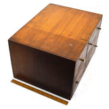 Vintage WOOD STATIONERY CABINET Chest of 3 Drawers "GARRETT-BUCHANAN CO." Phila.