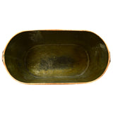 Antique COPPER ROASTING PAN (No Lid) LARGE HANDLED TUB, 11.5 Gallon/44 Liter Pot