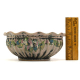 Antique WELLER POTTERY LOUELLA FINGER BOWL 4-1/2" Ruffle Lip MATTE GLAZED c.1915