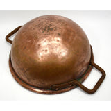 Antique COPPER POT 5-Gal/20-L APPLE BUTTER KETTLE c.19th Cauldron 2-IRON HANDLES