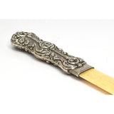 Antique HALLMARKED STERLING SILVER & BONE PAGE TURNER by H.M., "GARNKIRK" c.1903