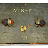 Vintage BELL & HOWELL WOOD CHEST Army/Navy? EYEMO FILM MAGAZINES BOX Rare PATINA